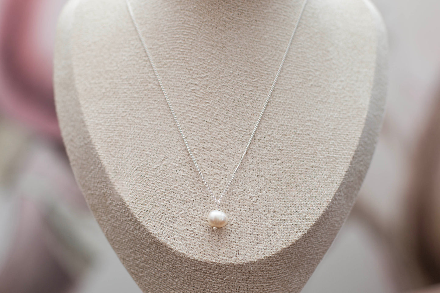 PEARL DROP NECKLACE | SILVER