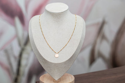 ROUND PENDANT NECKLACE | GOLD