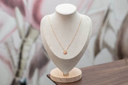 ROUND PENDANT NECKLACE | GOLD