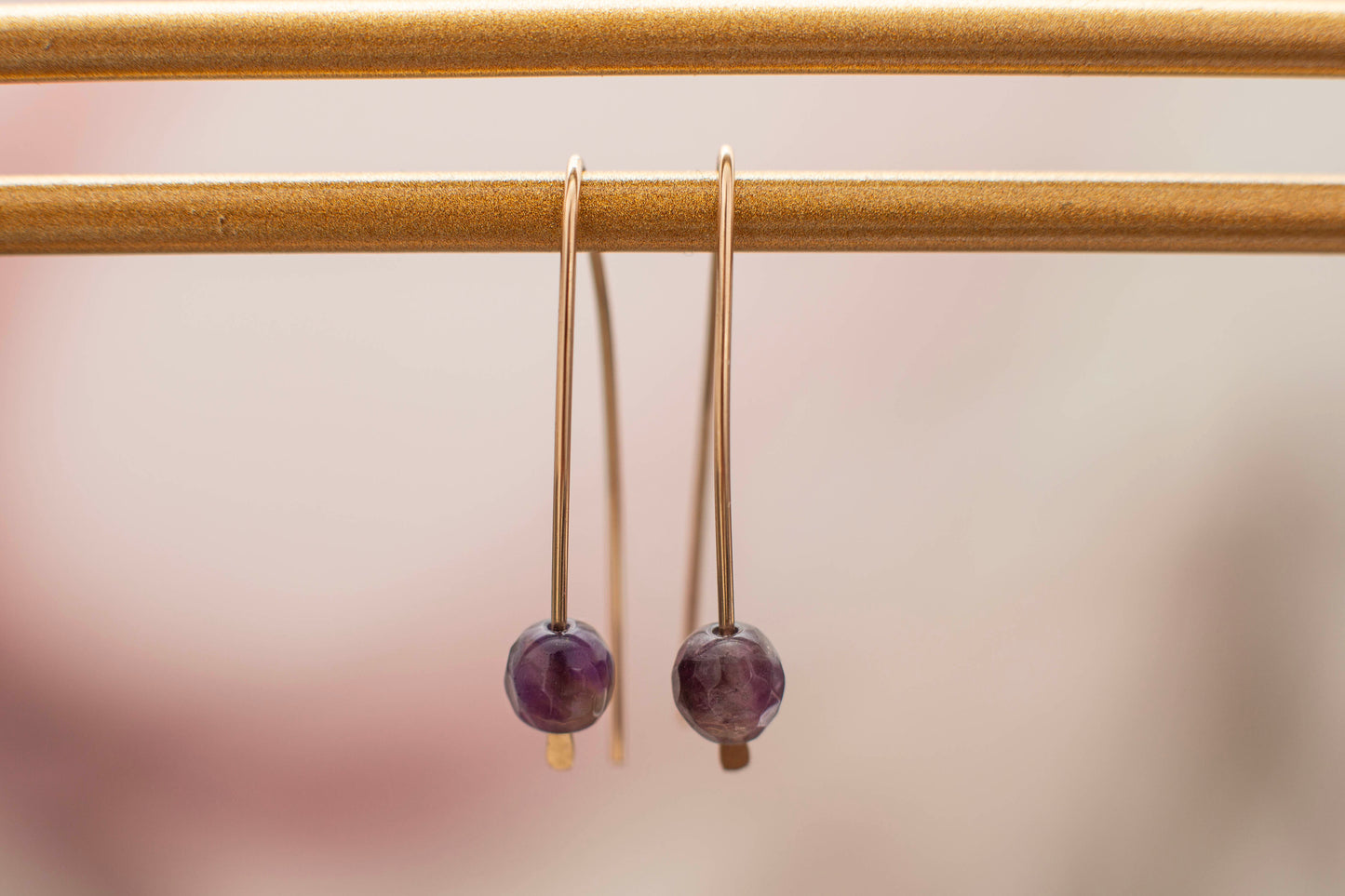 AMETHYST EARRINGS | GOLD